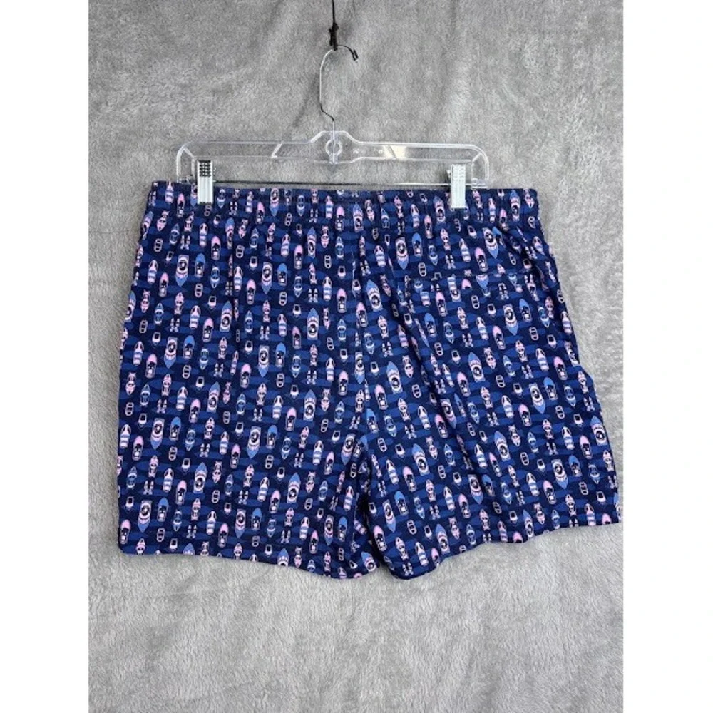Buoy & Boat Mens Boat Print Swim Trunks Shorts with Liner -‎ Large